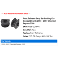 thumbnail image 2 of Front To Frame Sway Bar Bushing Kit - Compatible with 2003 - 2007 Chevy Express 2500 2004 2005 2006, 2 of 2