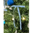 thumbnail image 6 of 24PCS Light Blue Velvet Christmas Tree Bows Door Garland Decor Vintage Wreath Bow (3/8'' Width, 5 * 7 inch), 6 of 12