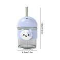 thumbnail image 3 of 3Pcs Cartoon Children's Drinking Cup Under $5! Yannianjz Cartoon GlasskidsCup with Straw and Lid, UnbreakableChildrenTumbler, Durable Drinking Cup for Toddlers, 3 of 9