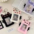 thumbnail image 2 of Sonducket Funda protectora para tarjetero coreano, funda para tarjeta estilo Ángel diablo de felpa, soporte para sesión fotográfica Kpop de 3 Ropa, zapatos y accesorios Miscelánea negro, 2 of 6