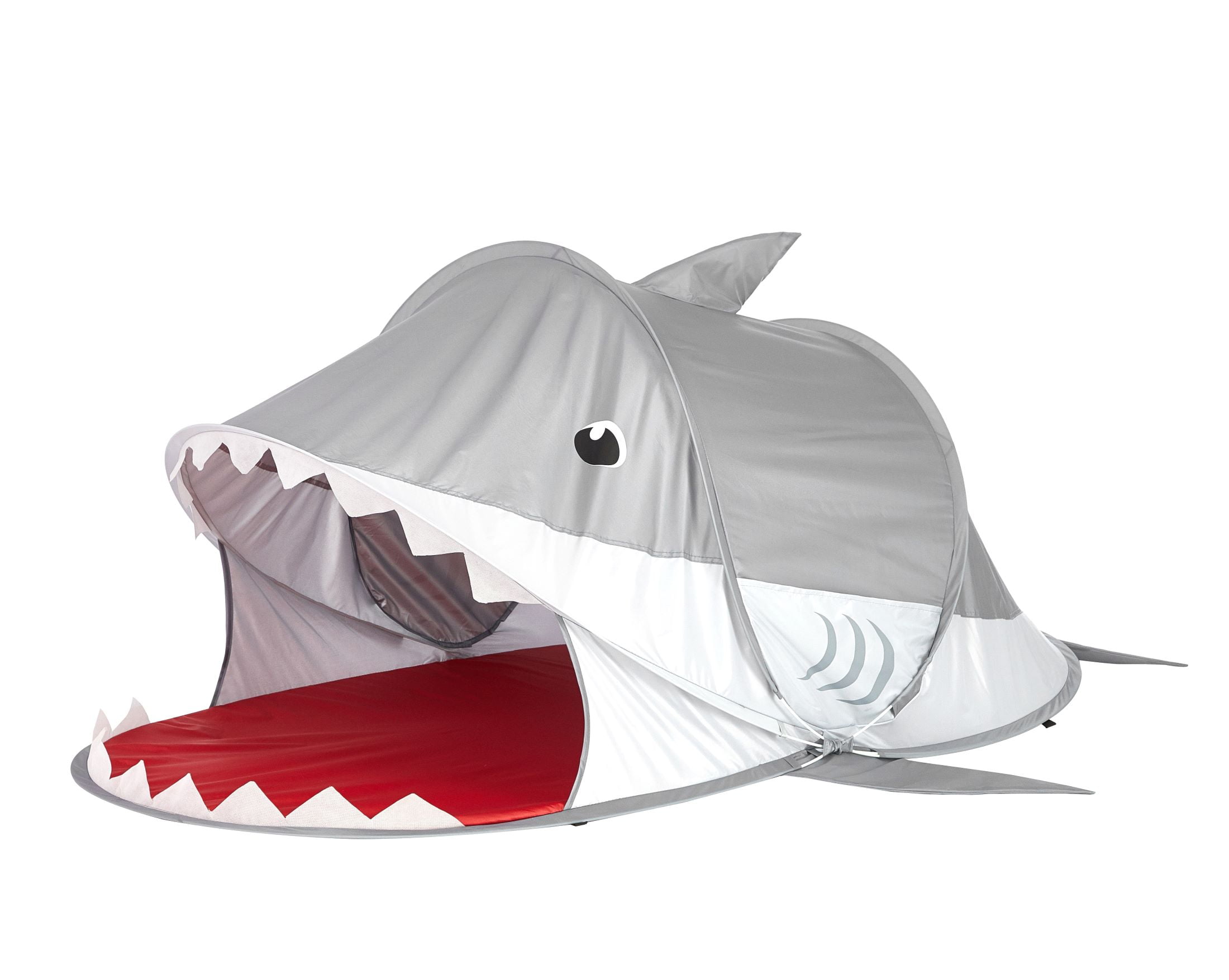 Mainstays Figural Beach Canopy Pop up Shade Tent, Shark, UPF 30+ Sun