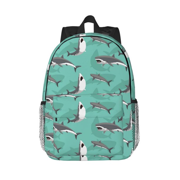 Easygdp Great White Shark Mochila Ligera de 15 Pulgadas para Estudiantes, Mochila Cómoda para la Escuela y Viajes, Correas Ajustables