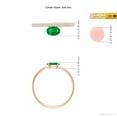 thumbnail image 5 of ANGARA Natural Oval Emerald Off-Centered Solitaire Ring With Diamonds in 14K Rose Gold for Women (Size-6x4mm) | May Birthstone, Birthday, Anniversary, Jewelry Gift for Women | Natural Emerald Ring, 5 of 10