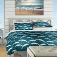 thumbnail image 4 of Designart 'Waves Pattern' Nautical & Coastal Duvet Cover Set, 4 of 4
