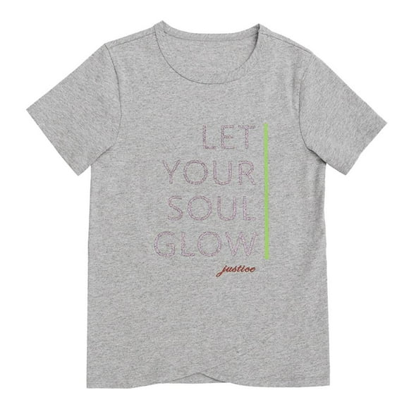Playera Justice Talla 6 Gris