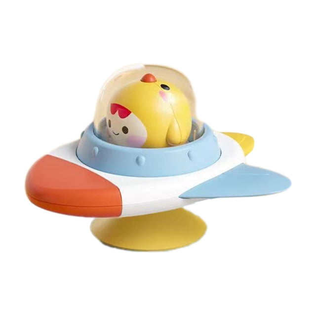 Yellow Yellow Suction Spinner, Safe Material And Easy Clean, Babies Learning And Play For Sensory Development