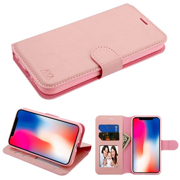 Simple Flip Case Fit for iPhone XR Skull Leather Cover Wallet for iPhone XR
