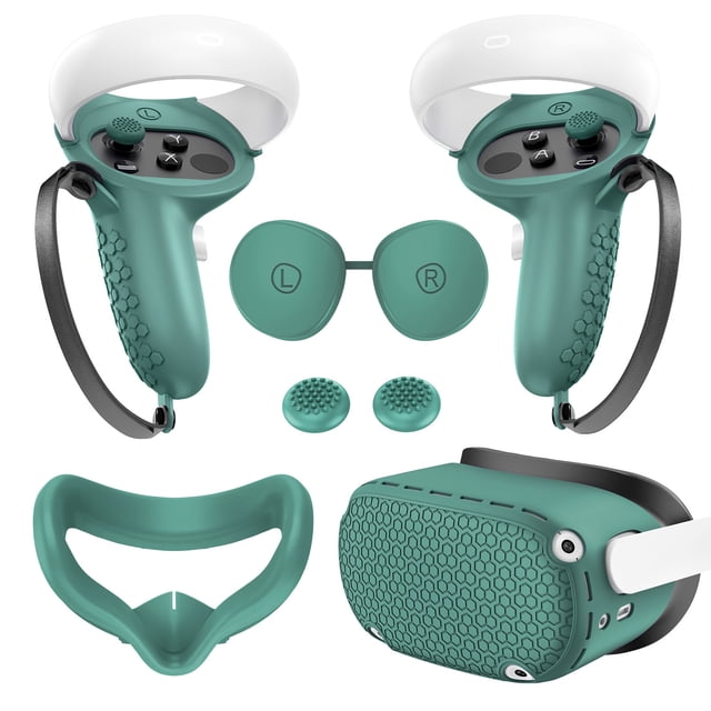 Meta/Oculus Quest 2 Silicone Cover 5 Set - Shockproof, Anti-Slip, Waterproof Dustproof Soft Comfort Enhances VR Gaming (VR Accessories)