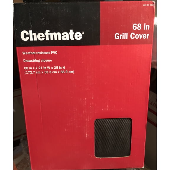 Chefmate 68 in Grill Cover Water-Resistant PVC Drawstring Closure