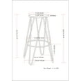 thumbnail image 4 of Simpli Home Simeon 30" Industrial Round Wood Top Bar Stool in Natural and Black, 4 of 7