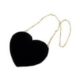 thumbnail image 1 of Bolso de hombro con forma de corazón para mujer, bolso ligero informal para niñas, lindo bolso con cadena, para exteriores, uso diario Negro Fernando Tote de hombro, 1 of 8