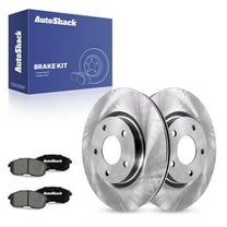 AutoShack 11.65" (296 mm) Front Vented Brake Rotors   Ceramic Brake Pads | Replacement for 2007-2013 Nissan Altima | 6-PC Brake Kit