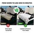 thumbnail image 4 of Golf Cart Seat Covers for 2 Seater,White Floral Microfiber Cart Seat Towel Blanket,Vintage Botanicals Blossom Motif Spring Absorbent Breathable Non Slip Bench Seats Protector for Golf Course 51"x31", 4 of 9
