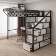 thumbnail image 4 of Sábana elevada de hierro forjado Qihe, capa superior duplex, segundo piso, litera doble colgante, cama de hierro para habitación de niños, 4 of 4
