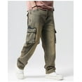 thumbnail image 2 of Men's Hip-hop Pants Nostalgic Retro Multi-pocket Casual Plus Size Overalls Fashion Loose Skateboard Jeans, 2 of 4
