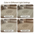 thumbnail image 7 of ODIKA 8'x10' Washable Area Rug Non-Slip Chair-Friendly Mat Beige Dining Faded Interlocking Traditional Ornamental Cover for Dining Room, Large Office, Lounge, 7 of 7