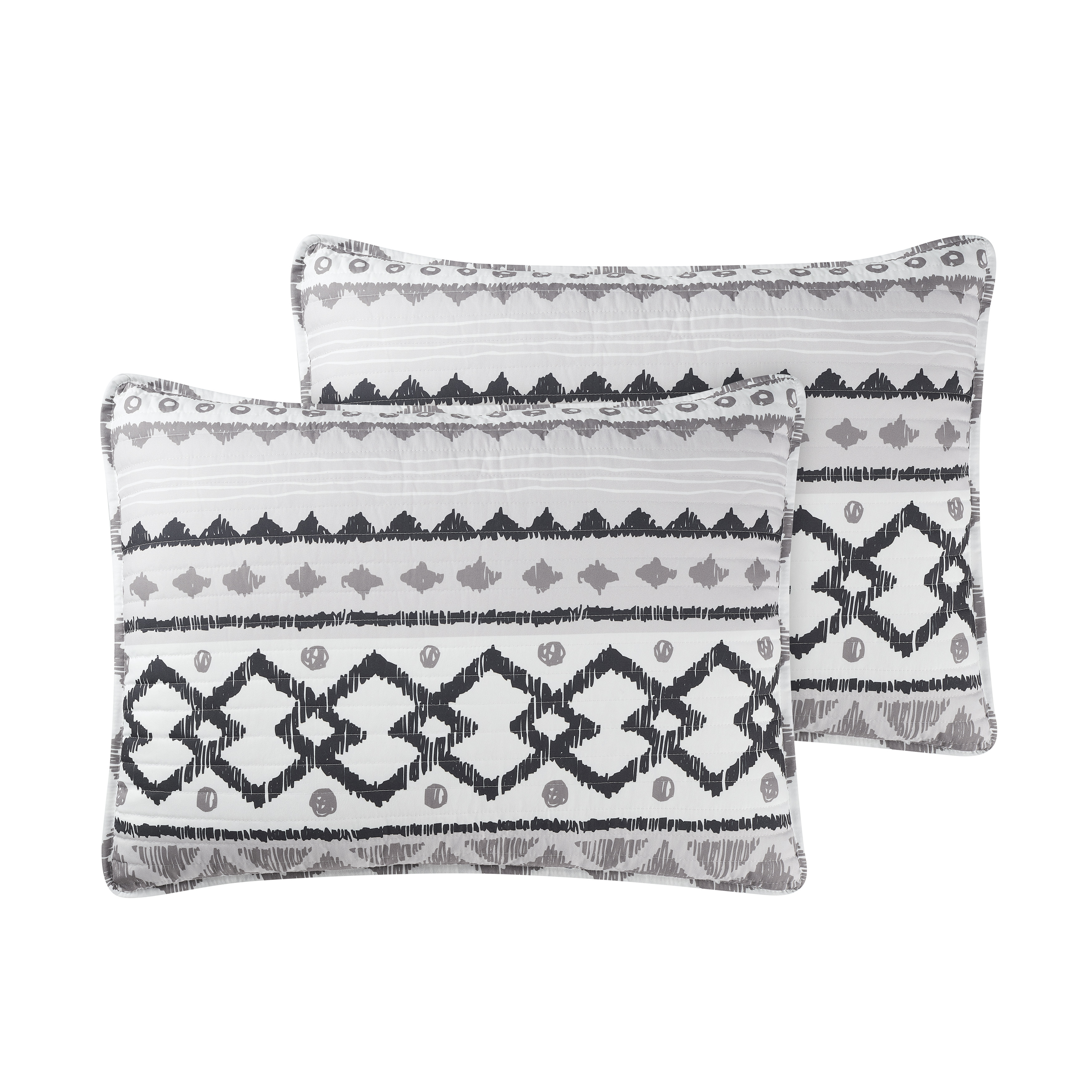 Bedding 3-piece Quilt Set, Black/White, King, Adair by French Connection