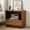 1 Drawer-Walnut, variant on YOCWO 3 Drawer Nightstand for Bedroom Set of 2, Classic Chest of Drawers with Arc Edge, Walnut