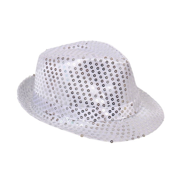 Guardurnaity Sombrero ligero del funcionamiento para los sombreros del vestido de lujo de las actuaciones de la danza de la etapa para los adultos Sombreros Plata 58CM