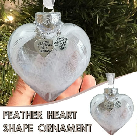 

Pgeraug Pendants 1PC Heart Shape A Piece Of My Heart Is In Heave Memorial Ornament Christmas Ornaments Hangs A