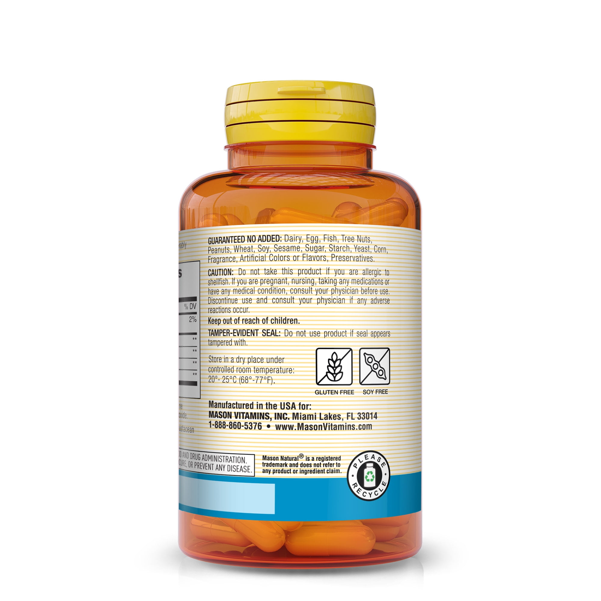 Mason Natural Glucosamine Chondroitin with Collagen & Hyaluronic Acid for Joint Health, 90 Capsules