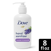 Dove Nourishing Hand Sanitizer Lavender and Chamomile Antibacterial Gel with 61% Alcohol and Lasting Moisturization For Up to 8 Hours 99.99% Effective Against Many Germs 8 oz