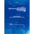 thumbnail image 2 of Borders, Cole 12x14 White Modern Wood Framed Museum Art Print Titled - PP139- Faded Blueprint Stratton And Son Acoustic Guitar Patent Poster, 2 of 4