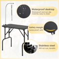 thumbnail image 6 of SSyao Dog Grooming Table Foldable Home Pet Bathing Station with Adjustable Height Portable Drying Table with Arm Noose for Medium Small Dogs-32 Inch, 6 of 8