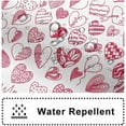 thumbnail image 4 of Valentine''s Day Shower Curtain, Graffiti Cute Little Heart Shower Curtain Set for Bathroom Waterproof Mother''s Day Shower Curtain with Hooks, 72x84 Inch, 4 of 6