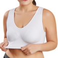 thumbnail image 2 of Lorddream Women Pure Color Plus Size Sports Bra Full Bra Cup Tops,3Pack/S-6XL, 2 of 8