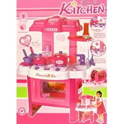 PlayWorld Kitchen Connection 24 Deluxe Beauty Kitchen Appliance Cooking Play Set With Lights & Sound