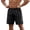 Black, variant on FUZHIQ Men's Gym Shorts 8 Inch Inseam High Waist Drawstring Twill Chino Short Quick-Dry Lightweight Summer Beach Shorts Sports with Pockets,L