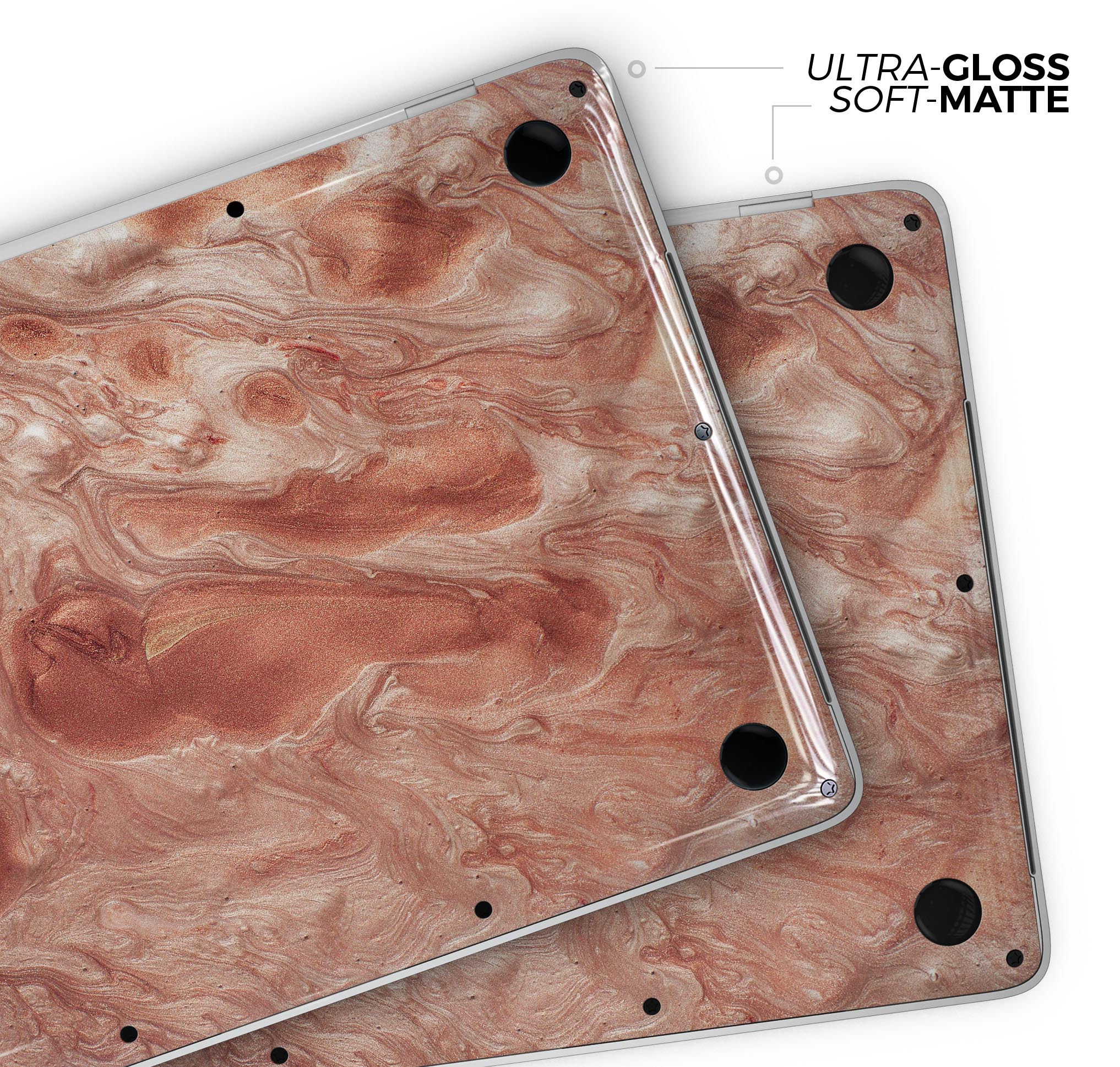 Modern Marble Copper Metallic Mix V3 Premium Protective Decal Skin-Kit for the Apple Credit Card