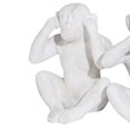 thumbnail image 2 of Benzara BM205070 Polyresin Construct Famous Monkey Triplet Set, White, 2 of 2
