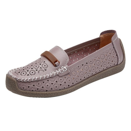 

Cathalem Slip On Women Comfort Walking Hollow Out Flat Loafers Casual Shoes Driving Loafers Walking Shoes For Women Pink 39