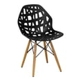 thumbnail image 1 of Modmade MM-SW10004-Black Stencil Cut Out Eiffel Side Chair - Set of 2, 1 of 5