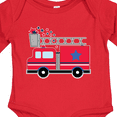 thumbnail image 4 of Inktastic 4th of July Firetruck with Red and Blue Stars Boys or Girls Long Sleeve Baby Bodysuit, 4 of 5
