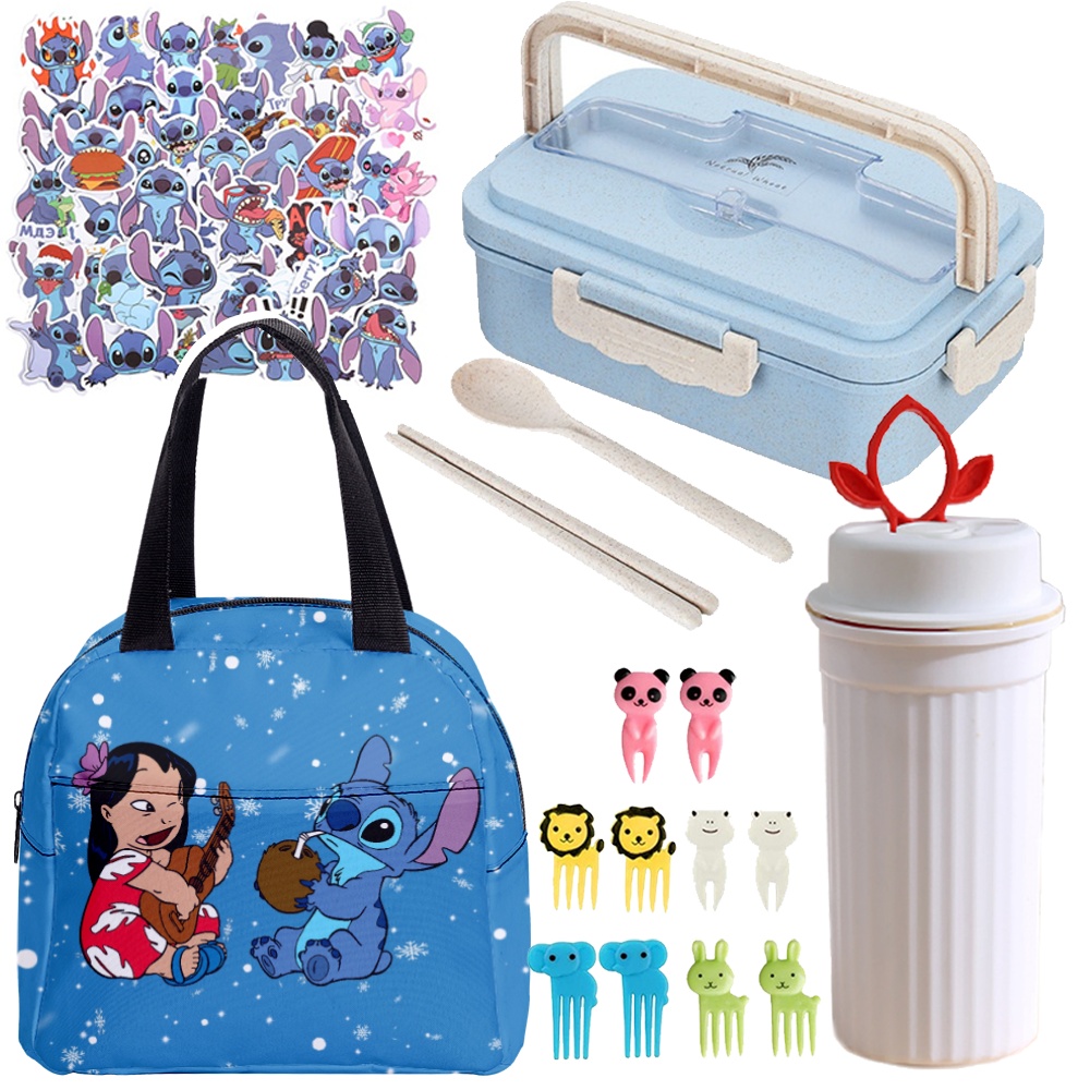 Stitch Lunch Bag, Large Capacity Lunch Box with Compartments Bento Box