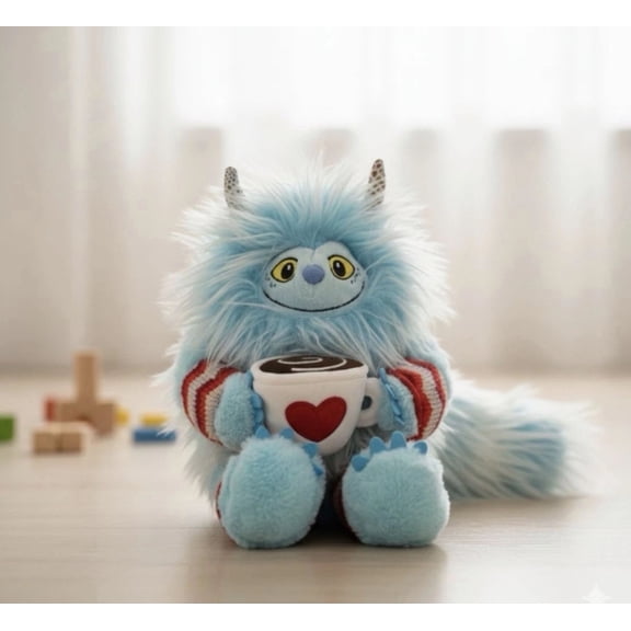 Valentines Valentine's Day Stuffed Animal Yeti Plush 10 in
