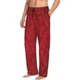 thumbnail image 2 of Daiia Vintage Burgundy Men's Sleep Pant with Pockets and Drawstring,Pajama Pants-X-Large, 2 of 9