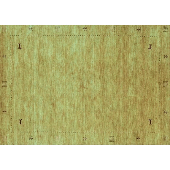 Ahgly Company Machine Washable Indoor Rectangle Abstract Light Blue Contemporary Area Rugs, 8' x 12'
