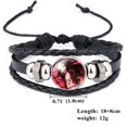 thumbnail image 2 of Pulsera de cuero vintage para hombre Pulsera de cuerda Brazalete Demon Slayer Cuerda ajustable (f) Feliz Sencillez, 2 of 5