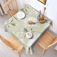 thumbnail image 5 of 52x52in(132x132cm) Square Tablecloth, Waterproof Polyester Table Cover, Wrinkle Resistant & Washable Fabric for Dining, Kitchen, Picnic, Daisy Flowers Print, 5 of 6