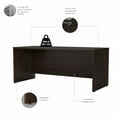 thumbnail image 4 of Studio C 72W x 30D Desk with Hutch and Drawers in Black Walnut - Engineered Wood, 4 of 10