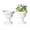 04#White[7.2"], variant on Fmxomd Plastic Outdoor Urn, Tall Pedestal Plastic Planter Pot, 6.4" Flower Pot for Garden Front Porch Door Decor, White (Pack of 2)