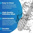 thumbnail image 6 of Stainless Steel Foot Scraper | Professional Double-Sided Foot File Callus Remover for Feet | Foot Rasp Scrubber for Wet Or Dry Skin | Easy to Clean Pedicure Tool, Heel Grater for Feet, 6 of 8