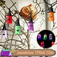 thumbnail image 5 of Halloween Scary Colorful Ghost Decorative Light, Abundant Hideous Expression Ghost With Witch Hat Colorful Decorative Lights for Halloween Home Decor Indoor Outdoor Hanging Decorations, 5 of 5
