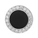 thumbnail image 3 of Silver Elegant Round Stud Earrings Exquisite Fashionable Rhinestone Earrings Jewelry Accessory Black, 3 of 4