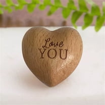 Little Pocket Hugss Wooden Heart Tokens, Compact Wooden Heart Tokens With Engraved "Love You" And Miss You Note Design, Ideal As Isolation Gift For Someone You Love Or Decorative