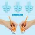thumbnail image 4 of Uxcell 12 Pcs 2 Fingers Handwriting Pencil Grippers, Pink, Light Blue, Green, Orange, 4 of 6